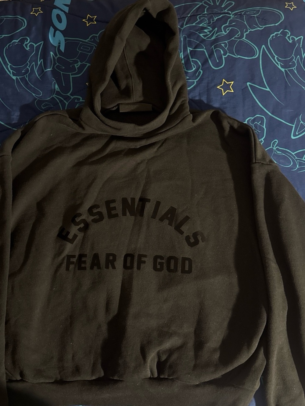 Essentials Fear of God Black Pullover Hoodie